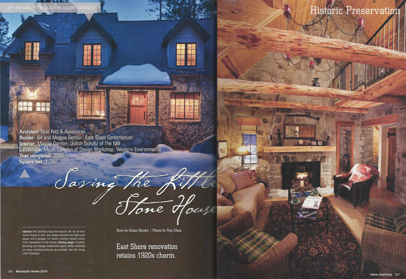 Tahoe Quarterly Award - Gordon Residence Tahoe Quarterly Award - Gordon Residence