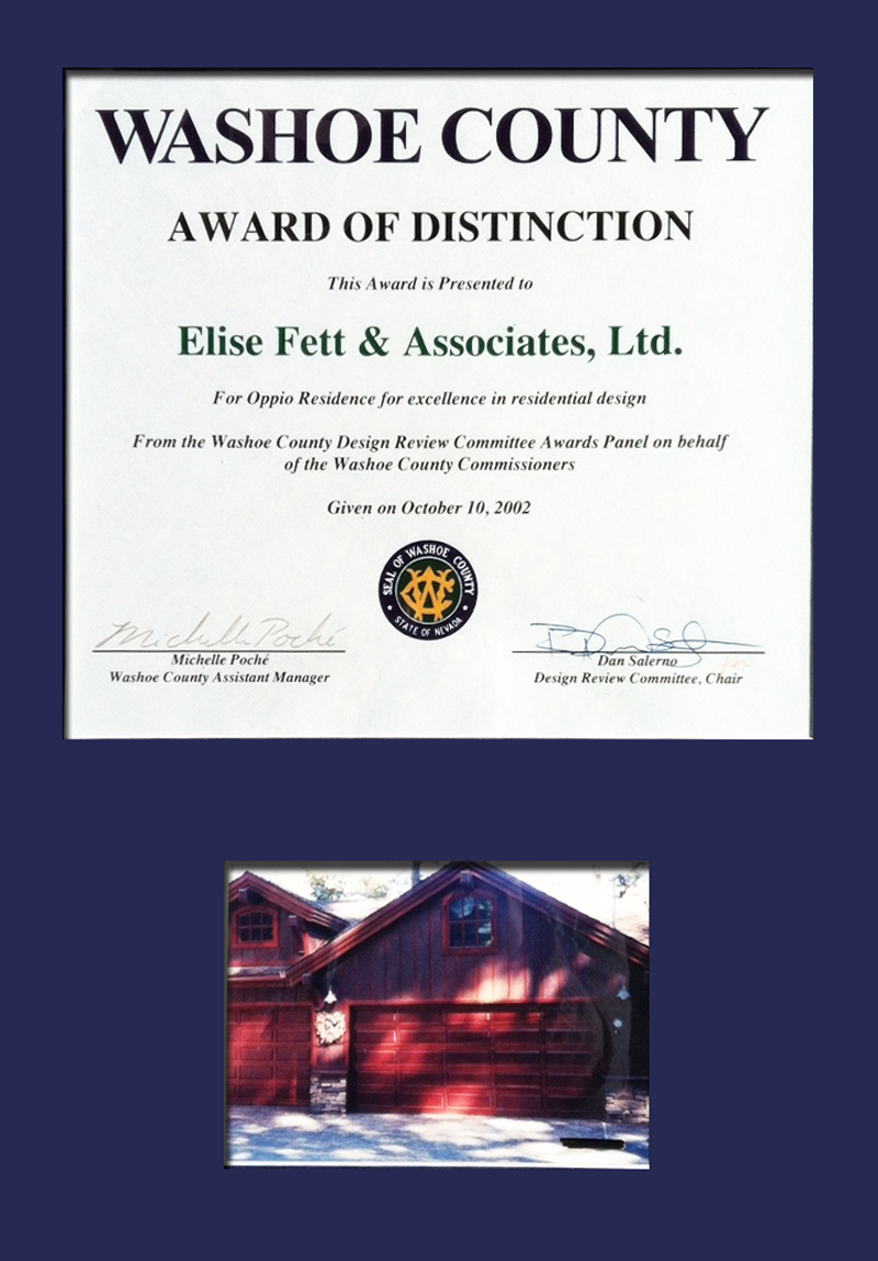 Washoe Country Award - Oppio Residence Oppio_Award